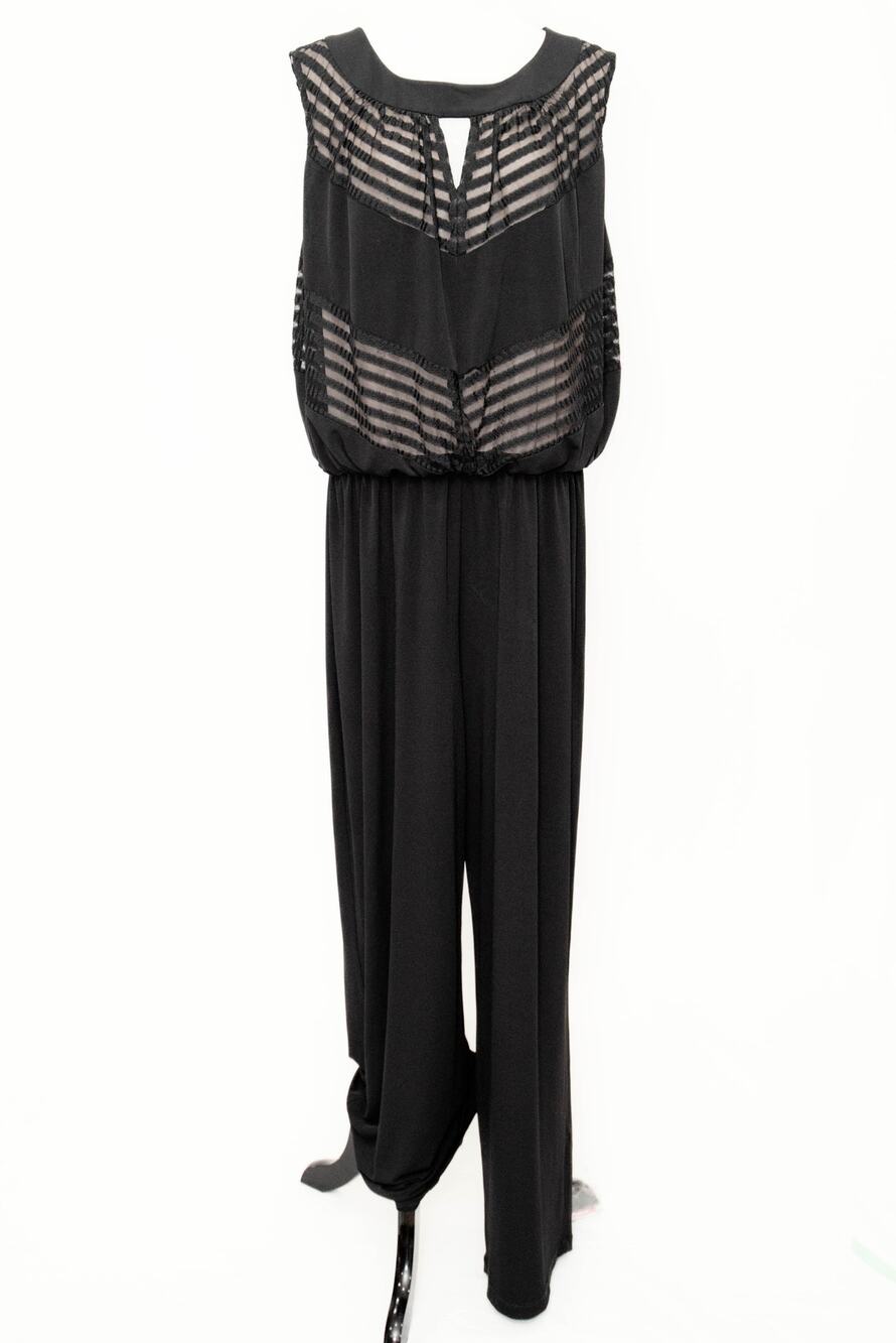 London Times Women's Formal Black Jumpsuit Plus Size 2X